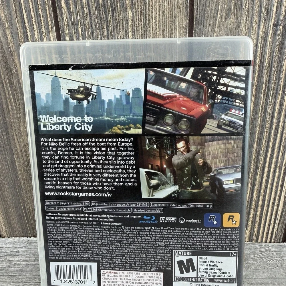Grand Theft Auto IV (PlayStation 3, 2008) Not Map Tested